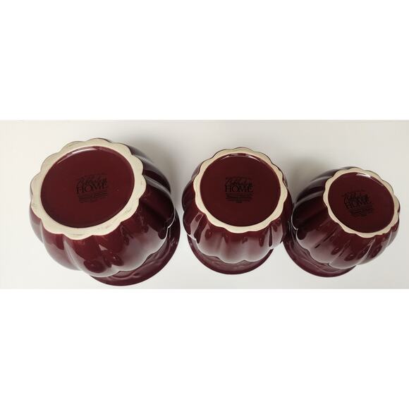 Celebrating Home 3Pc Vintage Berry Red Cookie Jar Canisters - Picture 3 of 13